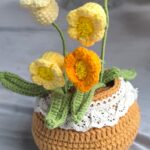 Handmade crochet Tulip Flower Pot